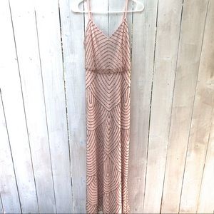 Art deco blouson beaded gown